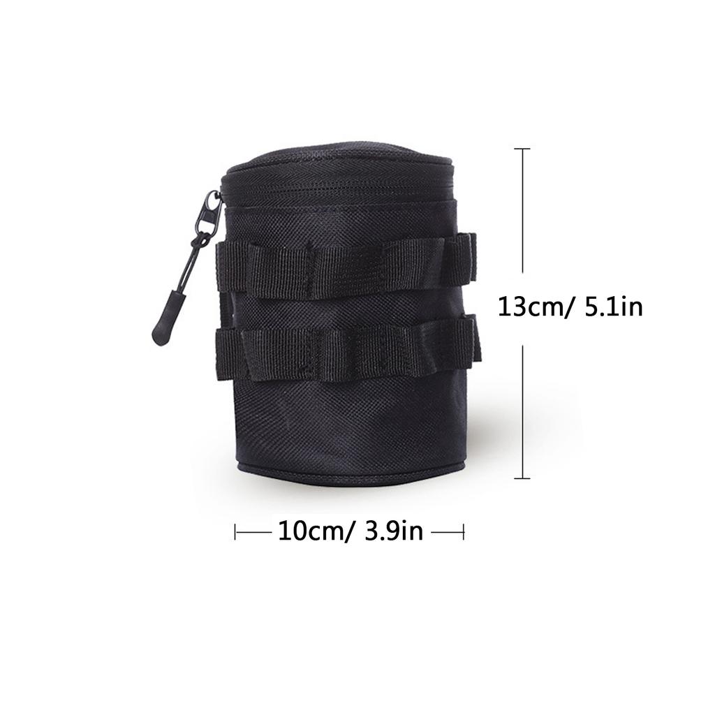 Outdoor Travel Water Bottle Storage Bag Holder Hiking Camping Portable Water Cup Carrier Black S
