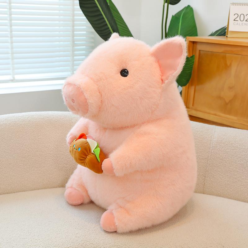

Cute Hamburger, Dudu Pig Plush Toy, Claw Machine, Doll, Bedside Pillow, Home Decoration, Children s Doll 25cm【0.22kg】