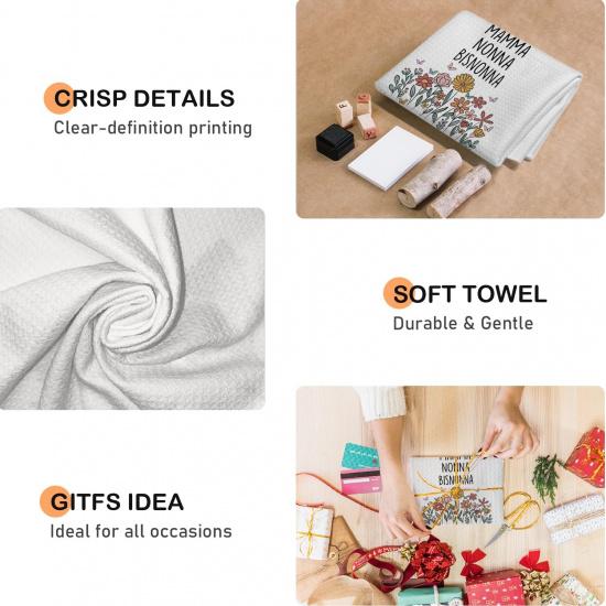 Bisnonna Great Grandma Gifts Kitchen Towels, Pregnancy Baby Announcement for Nonna Grandma, Gifts for Great Grandmother Decorative Dish Tea Hand