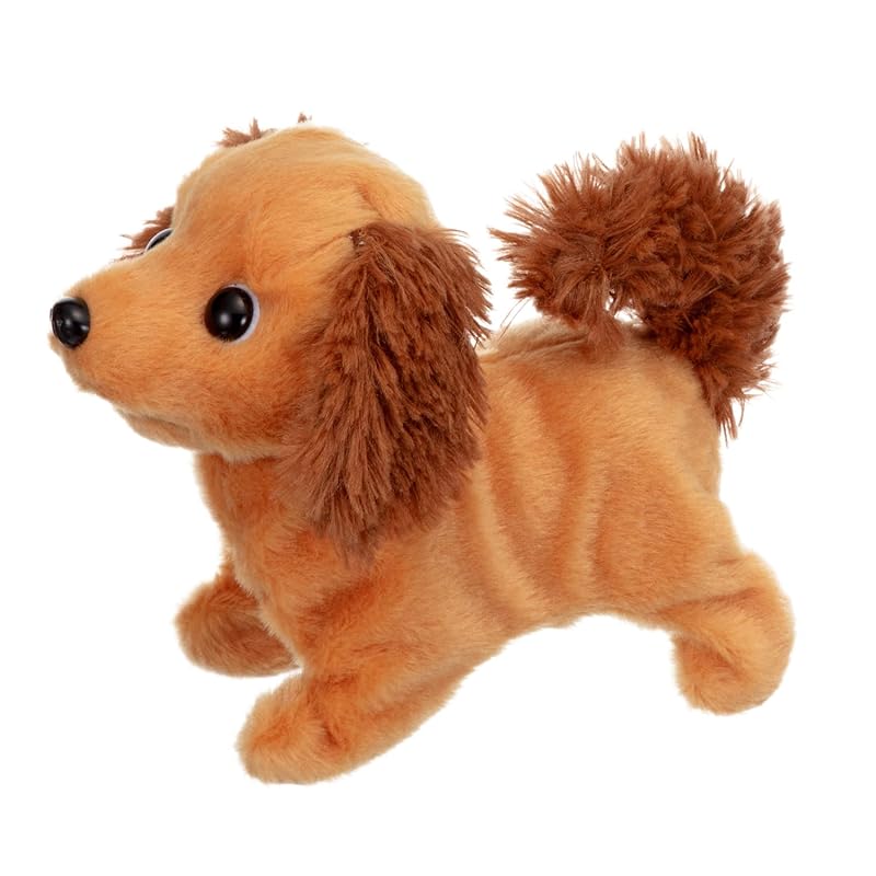 Iwaya (IWAYA) Electric Animal Plush Dog, Wagging its Tail, Walking, Lying Down and Barking, Piccoline Miniature Dachshund, ST Mark Certified, For Ages
