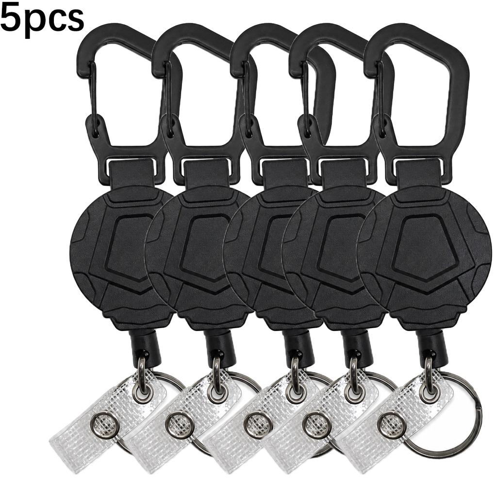 Retractable Keychain Universal Anti Theft Design Outdoor Camping Rope Keyring Portable Key Chain Ring For Keys ID Badge Holder
