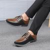 Men'S Casual Shoes Fashion Classic Men'S Pu Leather Shoes Hot Sale Breathable Business Lace-Up Men Shoes Men'S Casual Leather