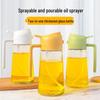 Dual-Use Press-Type Glass Oil Bottle: High-Temperature Resistant, Large Capacity, for Kitchen Spray & Pour