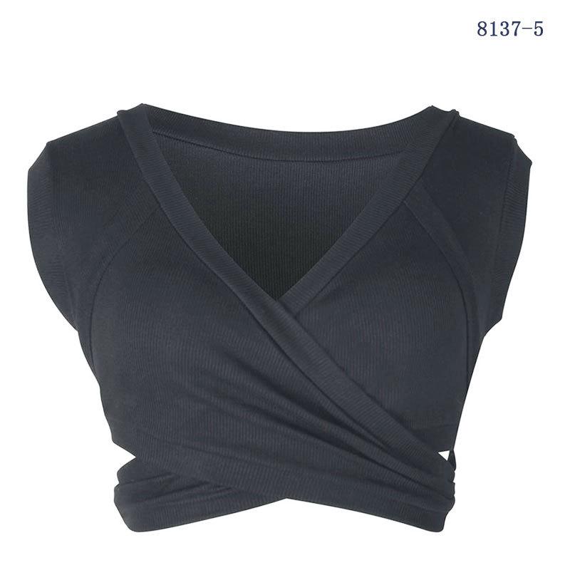 European and American women's clothing, sleeveless straps, short pullover vest for women, outer wear, bottom top for women's summer