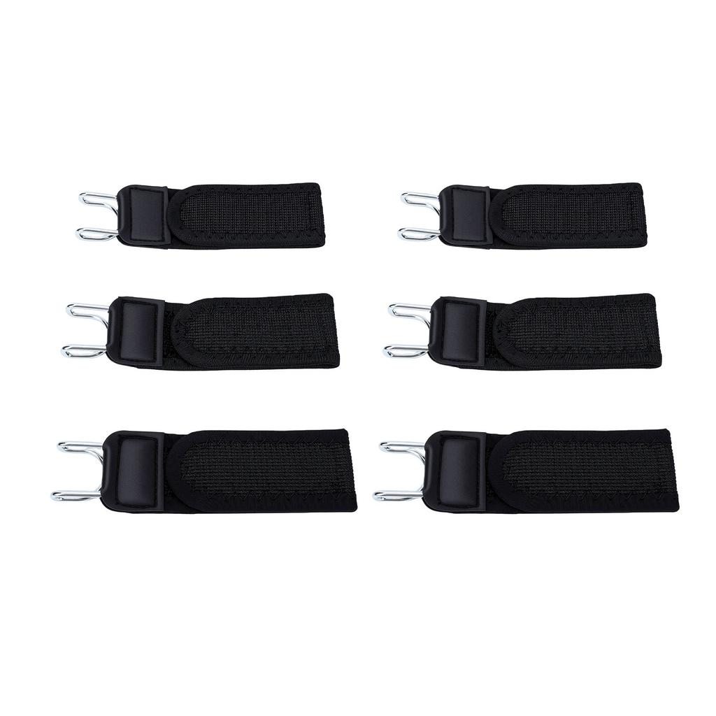 6PCS Belt Hook Waist Buckle Convenient Touch Fastener Adjustable Stretch Belt Buckle for Women Men