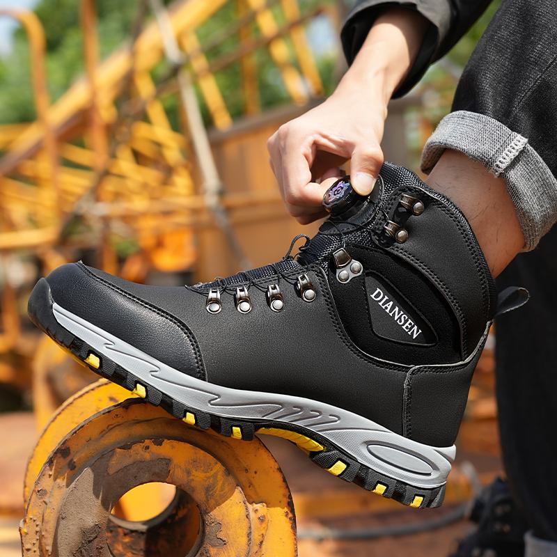 Men Work Safety Boots Steel Toe Safety Shoes Puncture Proof Working Shoes Male Outdoor Rubber Security Boots Man Waterproof Boot
