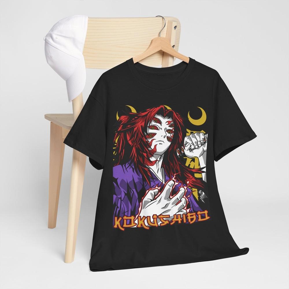 Kokushibo Tshirt Demon Slayer Kimetsu No Yaiba Anime Unisexga Black Shirt All Size
