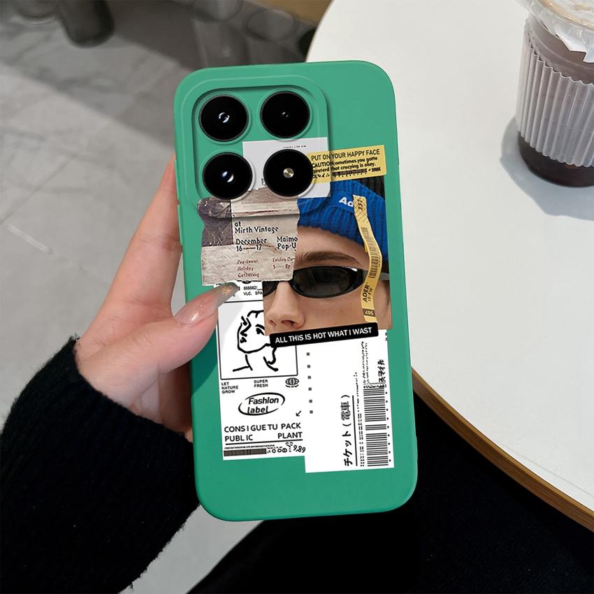 Trendy Girl Liquid Silicone Phone Case For Xiaomi 17 14 14T 15 15T Pro Poco C71 C75 M7 M8 F7 F8 Casing Premium Anti Slip Durable Shell For Xiaomi Capa