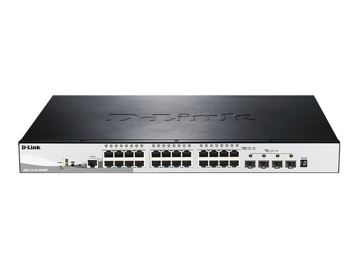 Commutateur réseau - D-Link - DGS-1510-28XMP/E - 24 ports 10/100/1000 Mbps - 4 ports SFP+ 10G - PoE+ 370W
