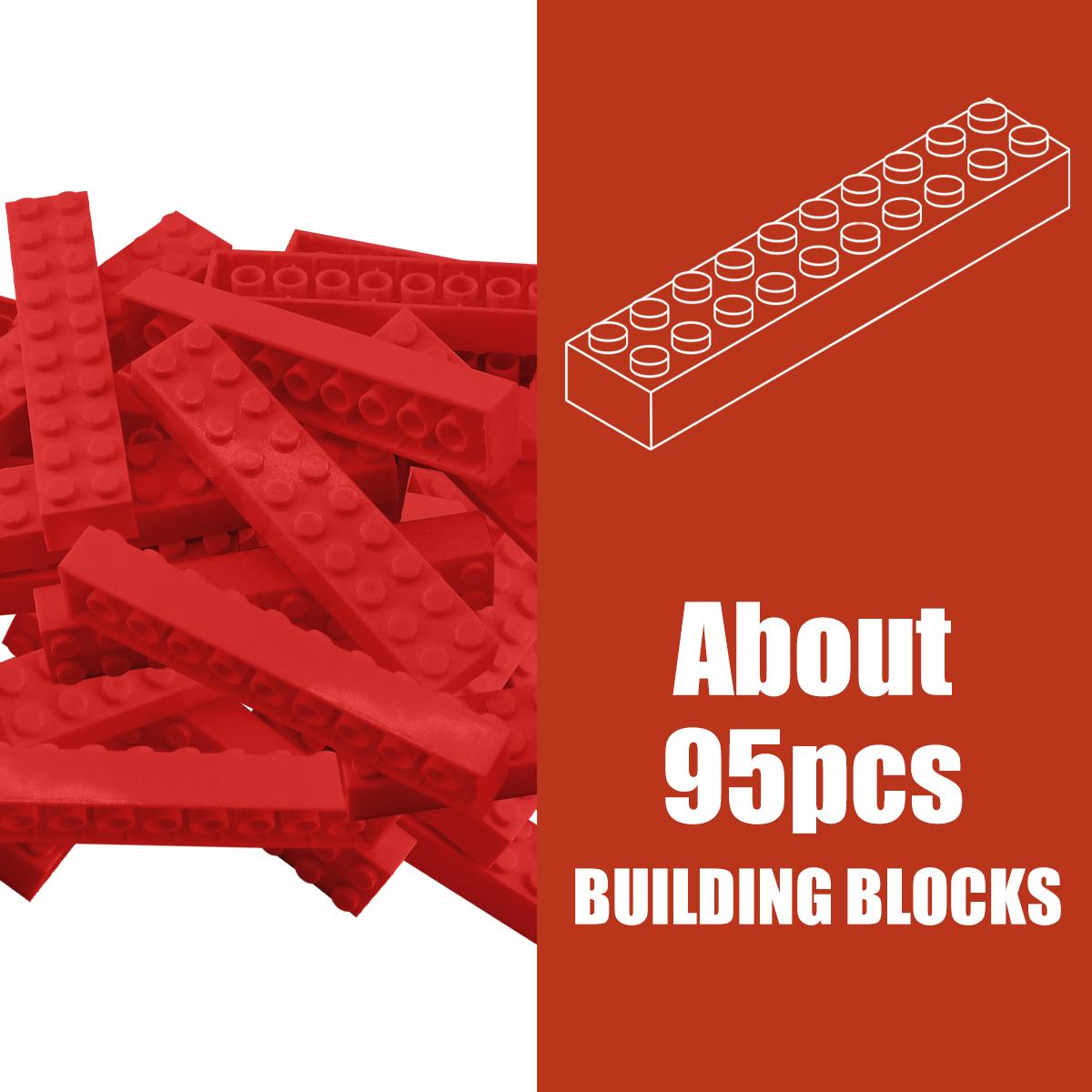 

500g 2x10 DlY Constructing Blocks Thick FiguresBricks Dots Educational Creative SizeCompatible With Playthings forChildren 500g 2x10 high brick красный