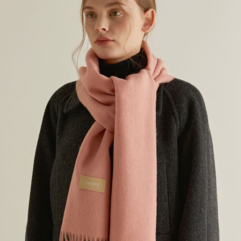 

halden wool color muffler (M007_pink) pink