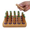 Lochplattensystem für Fingerübungen Handrehabilitation Holz-Lochplatte Hand-Auge-Koordinationstraining Handübungsplatte für Feinmotorik