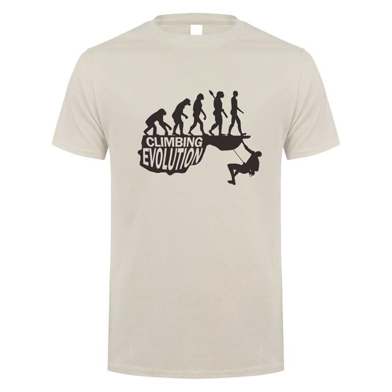 Climb Evolution T Shirt Tops Unisexs Cotton Short Sleeve Unisex Climbing Climber Tshirt Tee Oz390