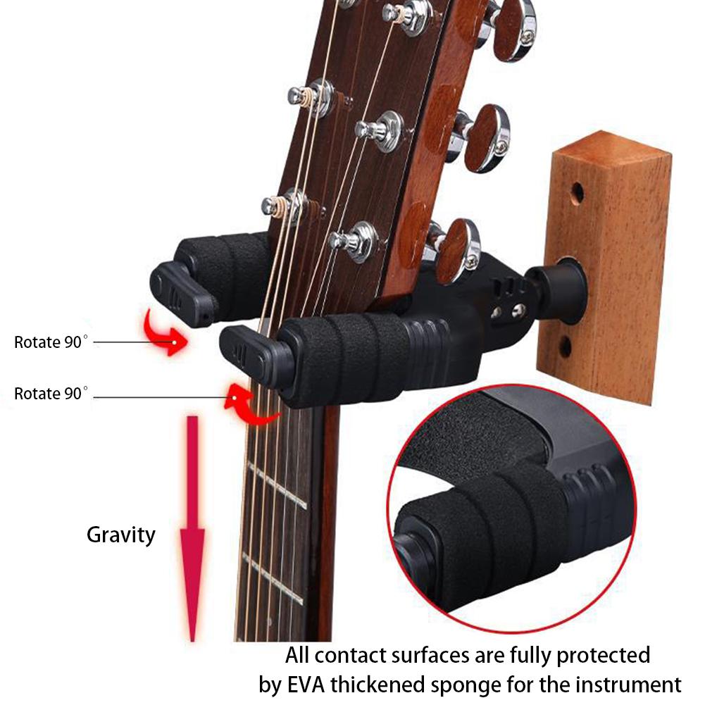 Gitarrenhalter Haken U-förmig Gitarren-Wandhaken Haken Universeller Kunststoff-Gitarrenhänger für Akustik-E-Gitarre Klassik Bass