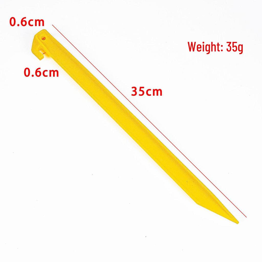 Outdoor Windproof Threaded Tent Pegs - Plastic Ground Pegs for Camping and Beach Awnings