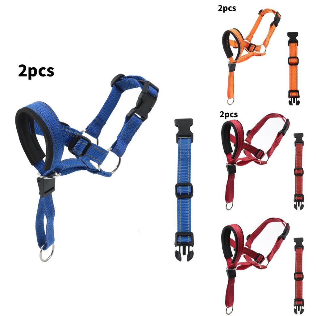Dog Muzzle Adjustable Breathing Nylon Safety Training For Small Medium Large Pets