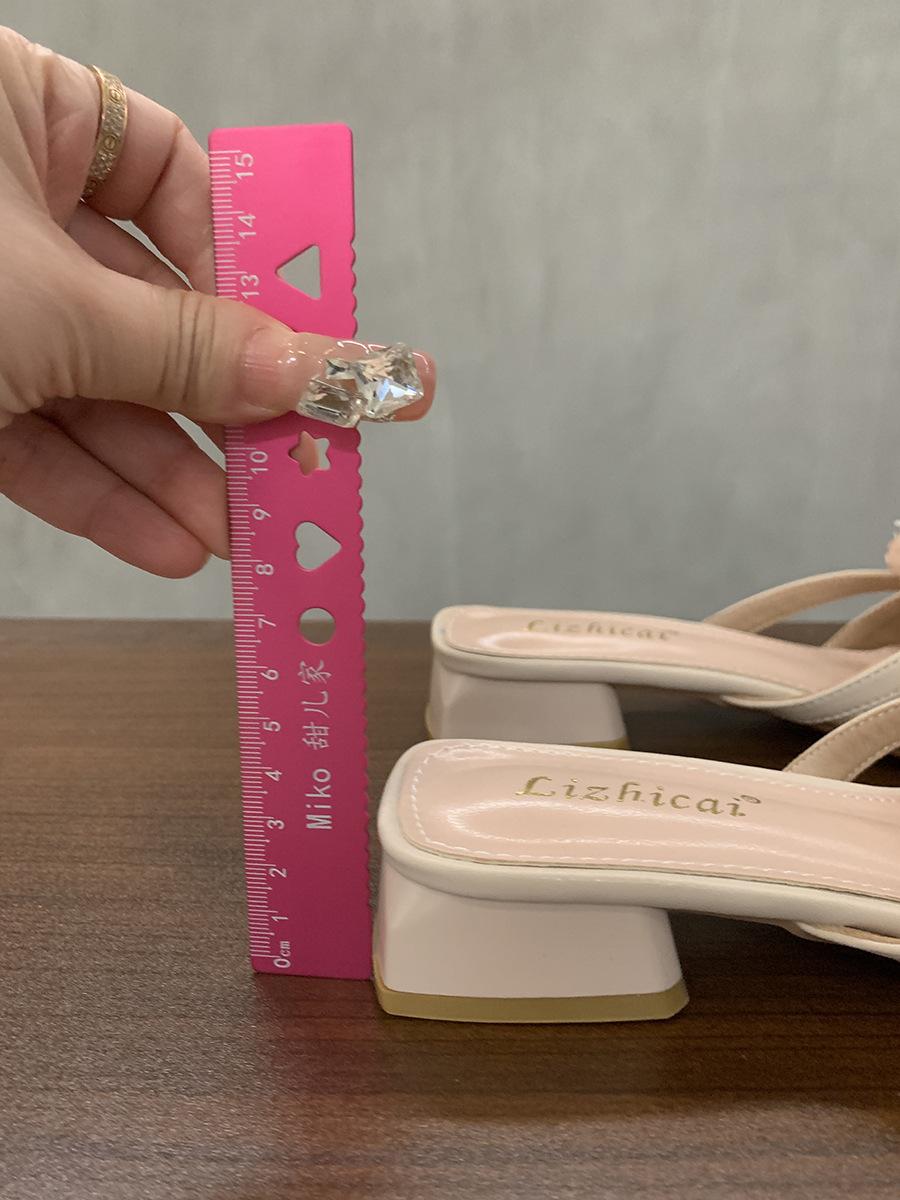 

Французский розовый темперамент крутые тапочки туфельки феи модная обувь 2025 новый летний новый китайский цветочный сандалии 39