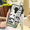 Wrist Strap Durable Phone Case For Nokia 6.2/7.2 Cartoon Fashion Design Waterproof Shockproof Panda Wristband Anti-dust