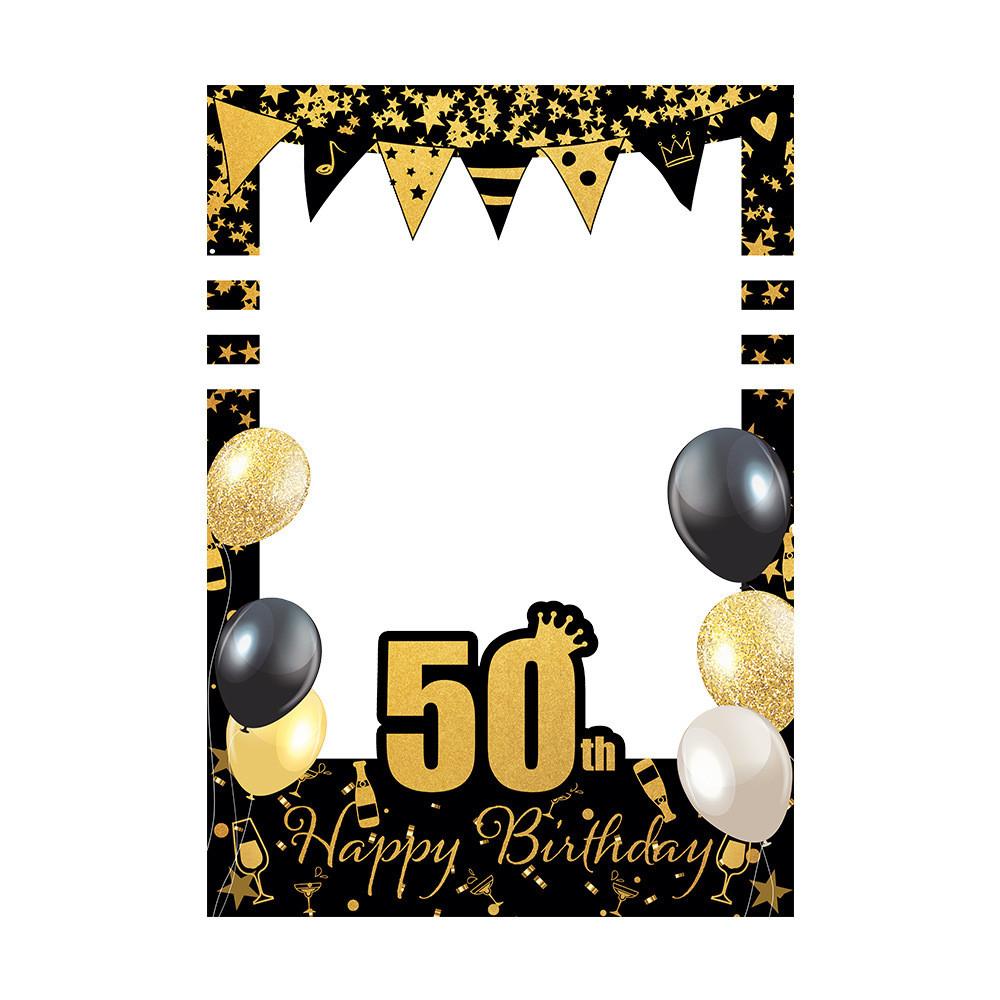 Birthday Photo Party Booth Frame With Paper Design Celebration Props Photos