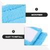 2Pcs Microfiber Mop Head Replacement for Hardwood Tile Marble Floors High Absorption Dust Hair Oil Stain Removal Easy Wash