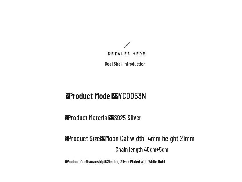 Moon Cat Sterling Silver Clavicle Necklace for Women – Simple, Cute, Versatile Accessory