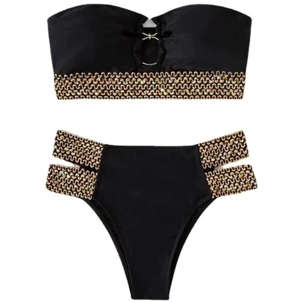 European and American Bikini Split Swimsuit Women's Swimwear Sexy Hollow Beach Bikini