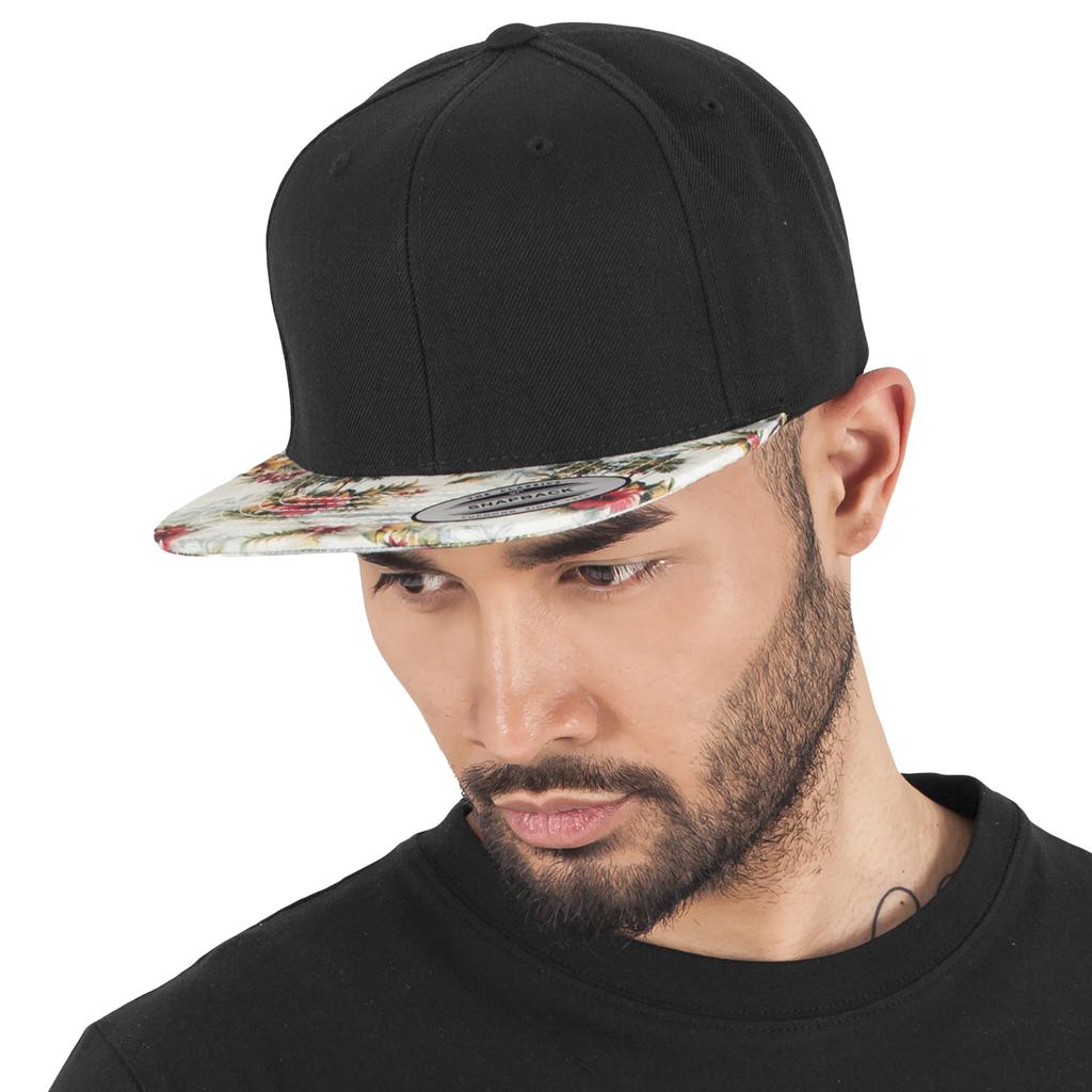 Yupoong Mens Fashion Print Premium Snapback Cap