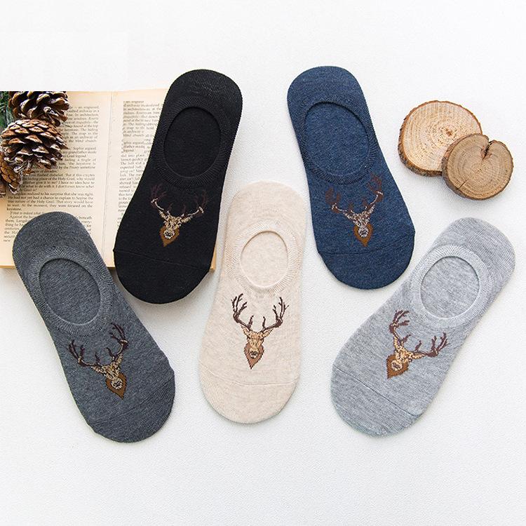 5 Pairs Women's Socks Soft Cotton Breathable Ankle Short Socks Spring Summer Solid Color White Black Anti-slip Boat Sock For Men