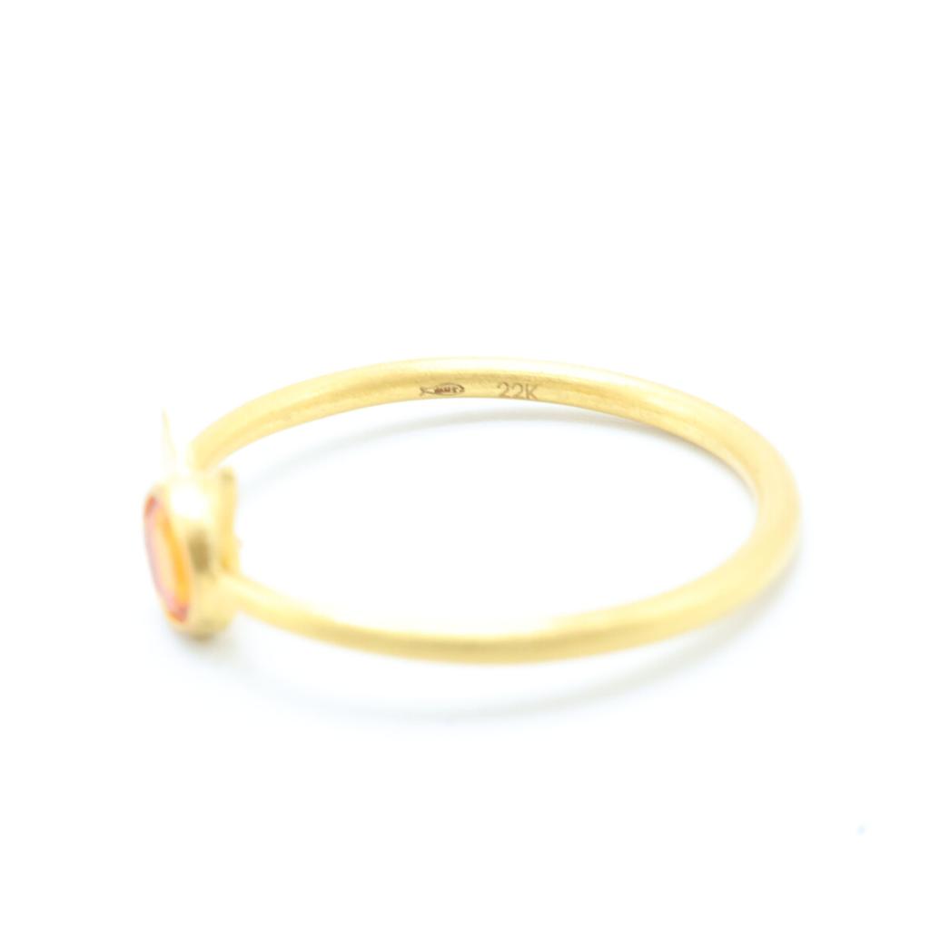 Marie-Helene De Taillac 22KYG Fire Opal Little Cat Ring 0.15ct Ring Ring 7 goldUsed