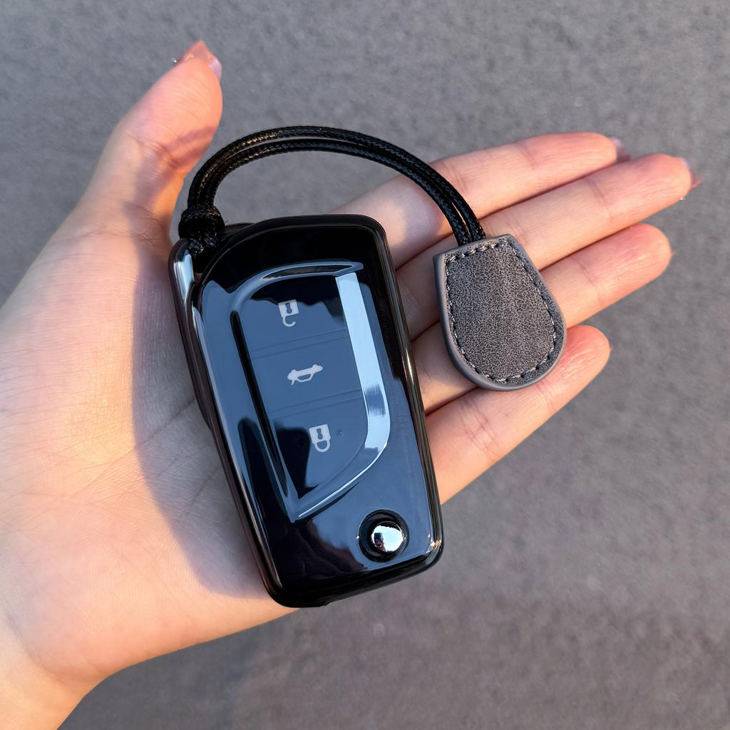 NBNQ8 TPU Shell Fob for Toyota Rav4 Camry 50 LC200 Kruzak Land Cruiser Corolla Yaris Cross Smart Key Cover Holder Case Accessories