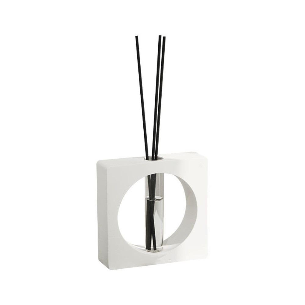 Modern Aroma Diffuser Bottle Geometric Shape Mini Flower Vase Reed Diffuser  Room Decor белый