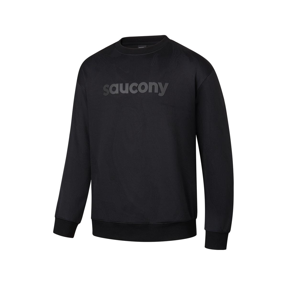 SAUCONY Удобный мягкий свитшот с круглым вырезом, надписью и длинными рукавами, унисекс SA2250SW12C-BK001 L