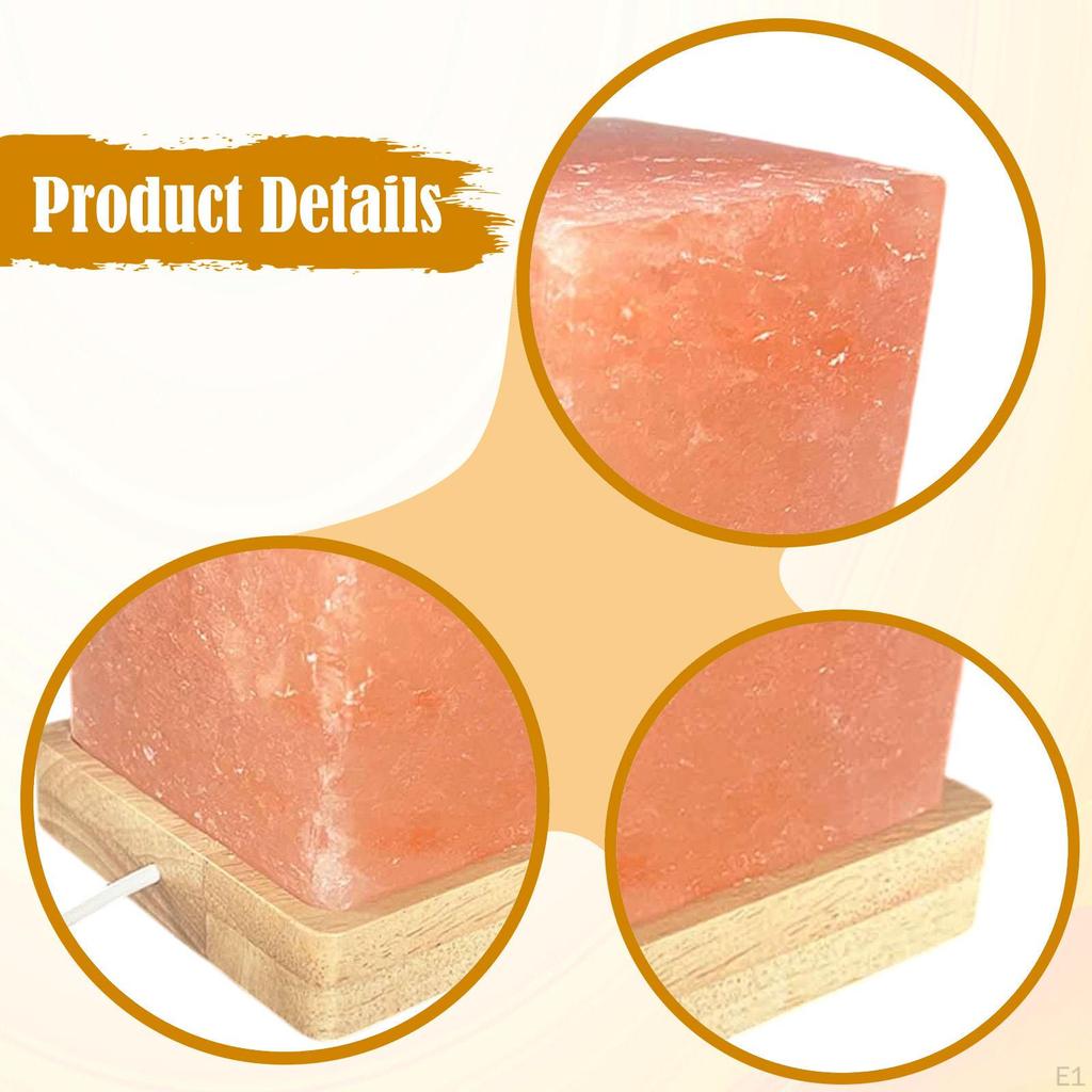 Salt Lamp NightStand Light Gift Compact Decorative Decor Night for Desk Room Home Table