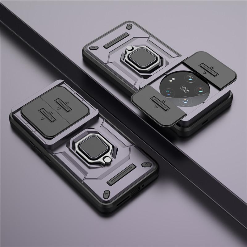 

Для Xiaomi 14 Ultra Чехол Xiaomi 14 Ultra Чехол 6,73 дюйма Объектив Раздвижное Окно Защитная Броня Ударопрочный Держатель Магнитный Бампер For Xiaomi 14 Ultra фиолетовый