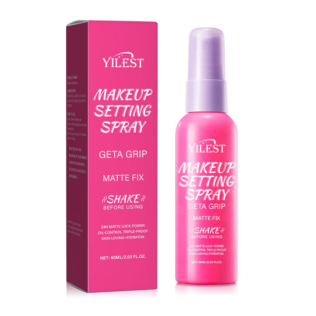 Matte Waterproof Setting Spray Long Lasting Makeup Fixer Controls Oil Shine Non Sticky Finish All Day Hold For Daily Use