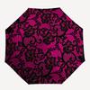 1pc Pink Floral Lace Pattern Umbrella with Plastic Handle, Suitable for All Seasons Outdoor PT420