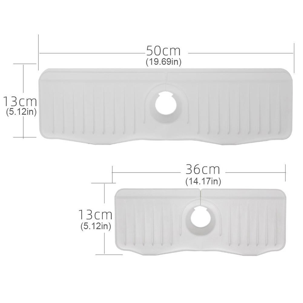 Bathroom Countertop Protector Silicone Faucet Handle Drip Catcher Tray Anti-Spray Waterproof for Kitchen Sink Accessories