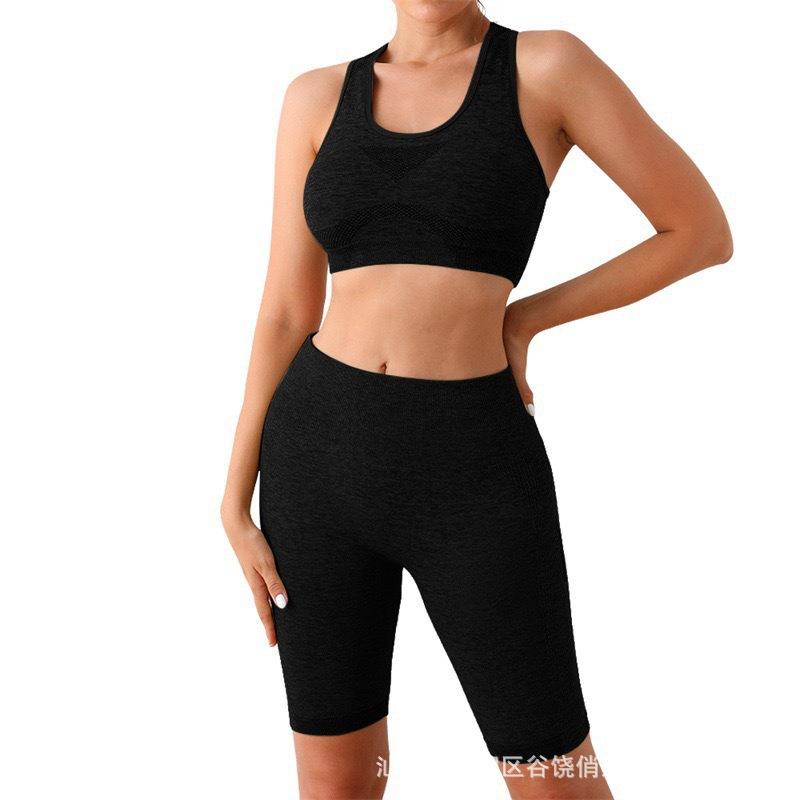 JYL Yoga Shorts Trousers Suit Sports Short Pants High Strength Integrated Vest