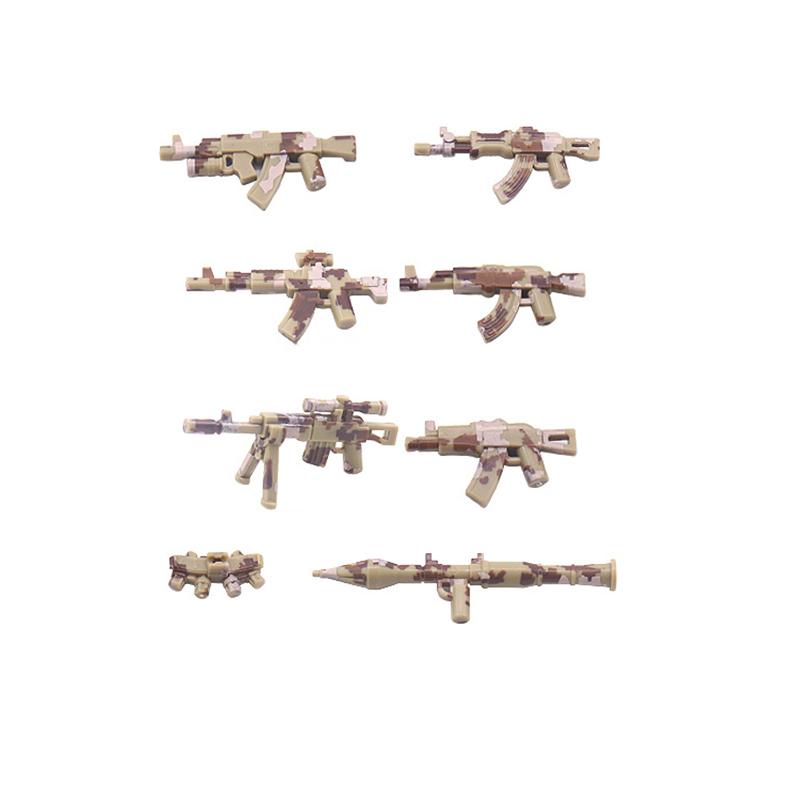 25/50/100Pcs Military Weapons SWAT Gun Cannon Soldier Army Police Hat Building Blocks Figure Accessories Model Bricks DIY Toy