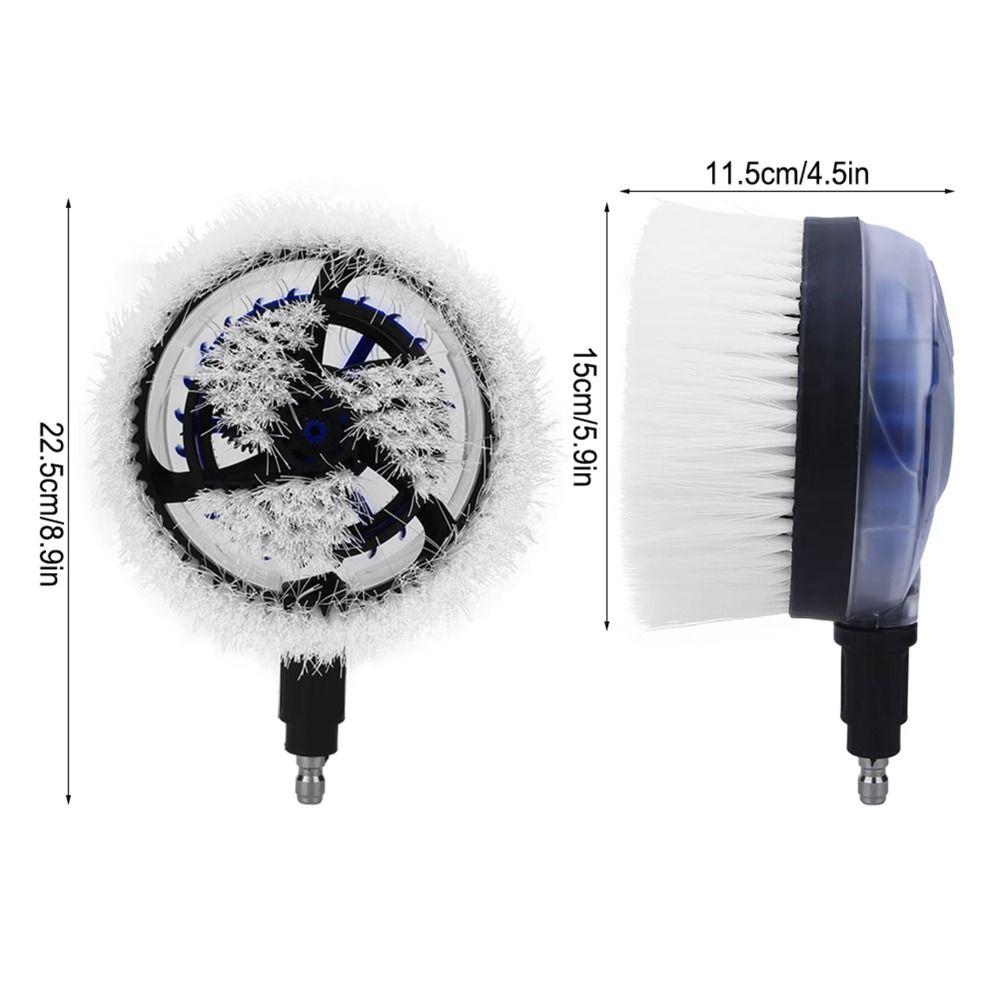 360-Degrees Rotation Rotary Wash Brush Round Brush Fan-Shaped Design Rotating Brush Durable Quick Connect