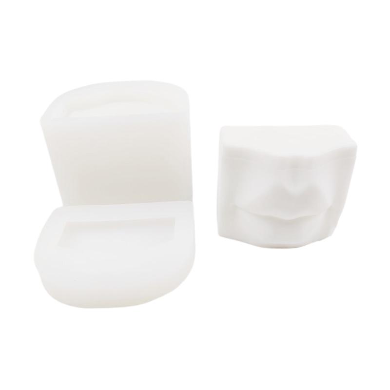 Geometric Lip Cup Shape Flower Pot Cement Silicone Mold Plaster Succulent Flower Pot Decoration Planting Potted Mold