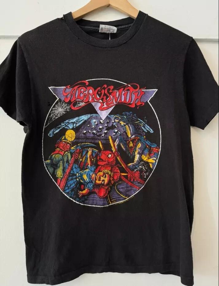 Aerosmith Rock Band Short Sleeve Black Unisex Tshirt Reprint S5XL Men Women Unisex T-Shirt Graphic Tee