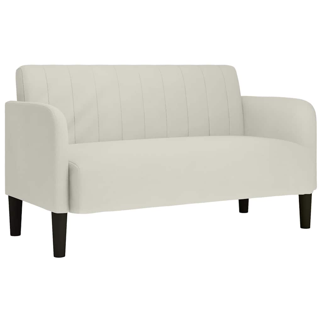 Two Seater Cream Sofa 109 cm Velvet