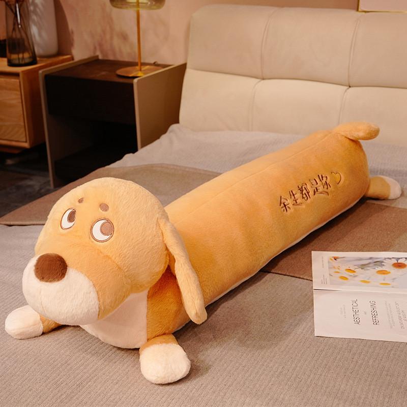 Long Cute Dachshund Plush Dolls With Embroidery Design For Decor Bedroom