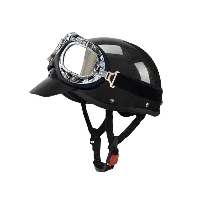 

Ретро мотоцикл Harley мотоциклетный шлем полушлем сертифицированный DOT защитный шлем M