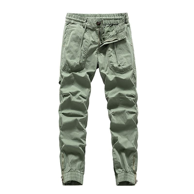 Men s Overalls Loose Casual Pants Men s Trendy Brand Pants Ruffian Handsome High-end Men s Wear-resistant and Dirt-resistant 28 зелёный