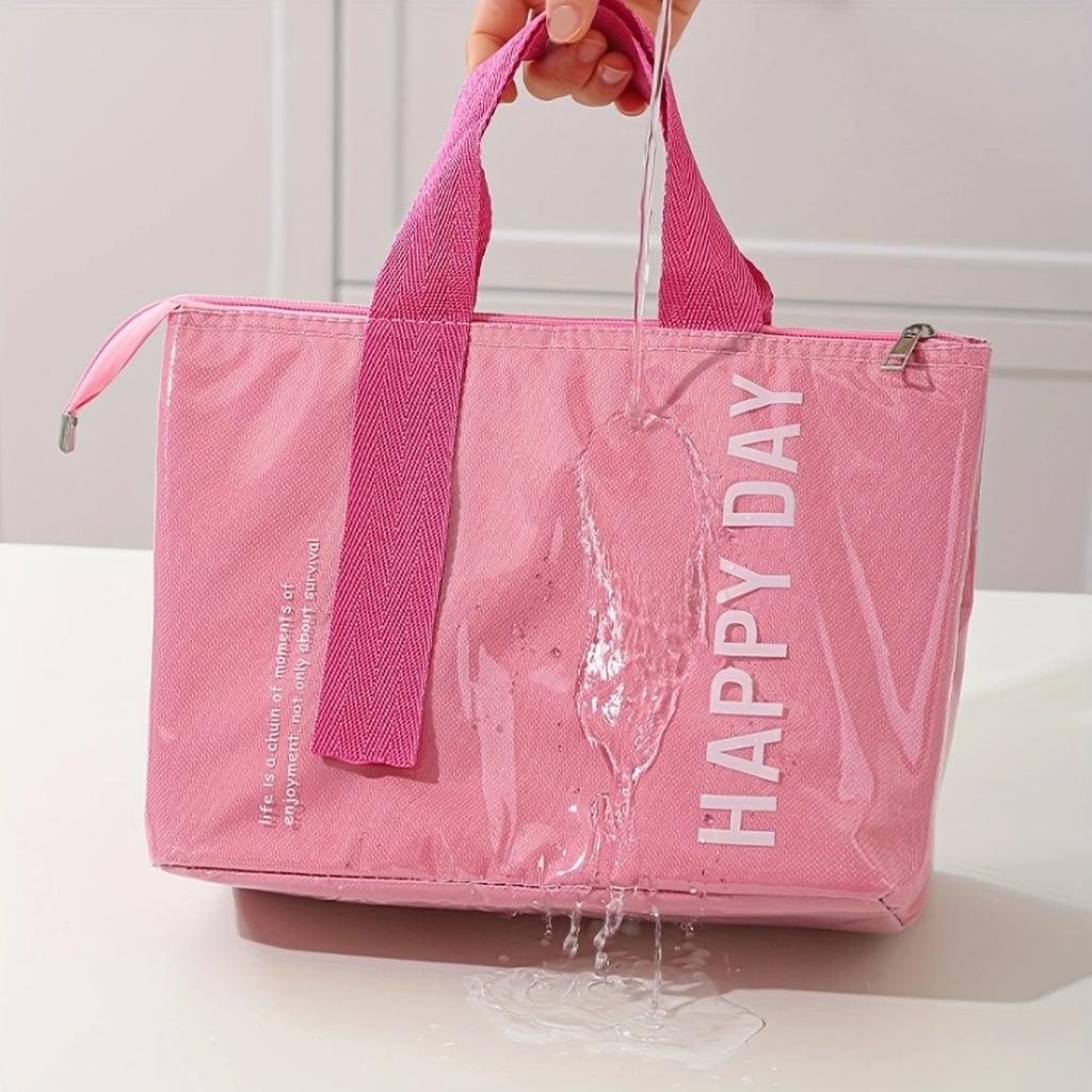 Insulated bag, simple and waterproof, lunch box bag for office workers to carry meals. One piece.