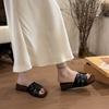 Retro woven slippers women's summer wear new thick-soled wedge sandals casual vacation sandals