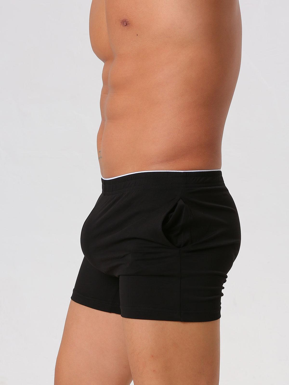 

Men s Home Shorts Pants Sleeping Clothes Cotton Fashion for male M чёрный