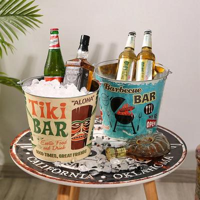 Kreativ ishink för barer och hem Stilfull utomhusölbalja KTV-tillbehör Kommersiell Hållare för champagneölis torris
